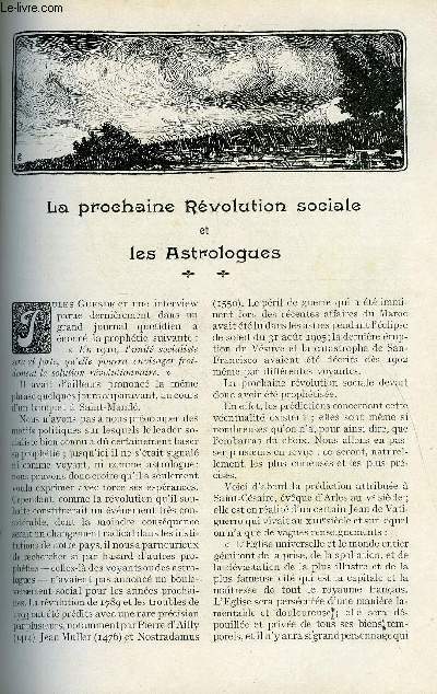 LE MONDE MODERNE TOME 24 - LA PROCHAINE REVOLUTION SOCIALE ET LES ASTOLOGUES