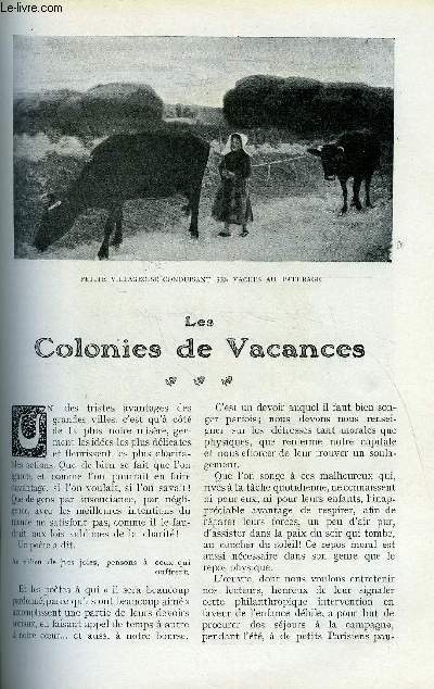 LE MONDE MODERNE TOME 24 - LES COLONIES DE VACANCES + ALEXANDRE DUMAS FILS + LA GENDARMERIE MACEDONIENNE