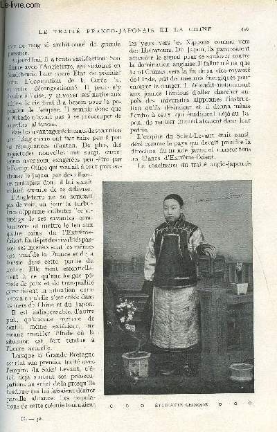 LE MONDE MODERNE TOME 26 - LE TRAITE FRANCO-JAPONAIS & LA CHINE