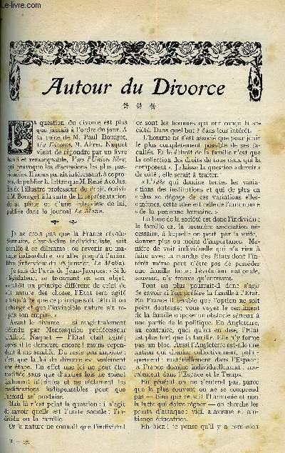 LE MONDE MODERNE TOME 27 - AUTOUR DU DIVORCE