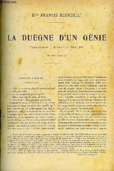 LE MONDE MODERNE - SUPPLEMENT CONSACRE AU ROMAN CONTEMPORAIN N4 - LA DUEGNE D'UN GENIE