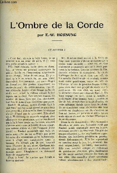 LE MONDE MODERNE - SUPPLEMENT CONSACRE AU ROMAN CONTEMPORAIN N6 - L'OMBRE DE LA CORDE