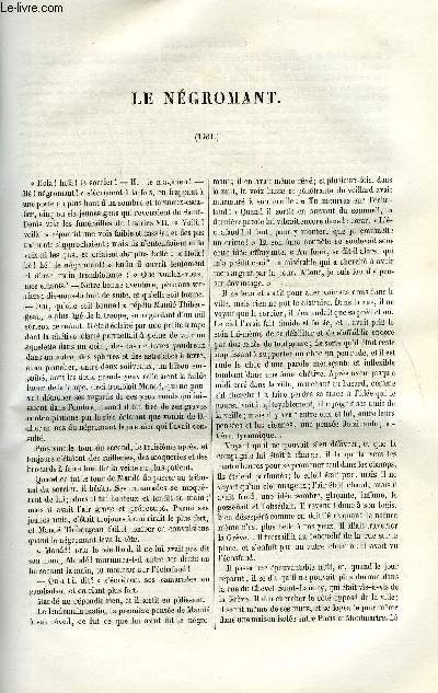 EXTRAIT DE LA REVUE PITTORESQUE, MUSEE LITTERAIRE ILLUSTRE PAR LES PREMIERS ARTISTES TOME 1 - LE NEGROMANT (1461), LE DERNIER CIGARE A QUATRE SOUS