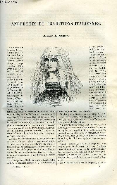 EXTRAIT DE LA REVUE PITTORESQUE, MUSEE LITTERAIRE ILLUSTRE PAR LES PREMIERS ARTISTES TOME 1 - ANECDOTES ET TRADITIONS ITALIENNES, PEINTRES ET HISTORIENS, MATHILDE