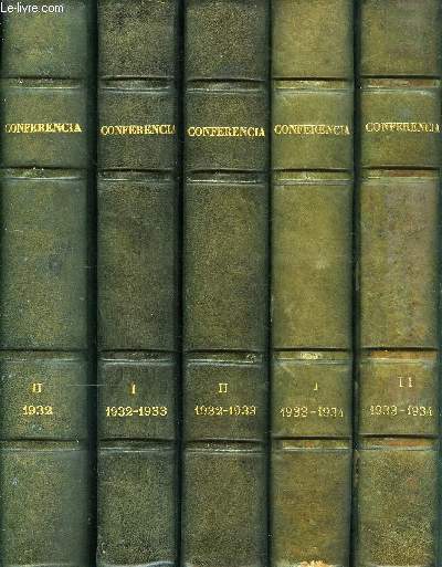 CONFERENCIA JOURNAL DE L'UNIVERSITE DES ANNALES - SERIE DE 16 VOLUMES DE 1932 A 1940