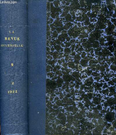 LA REVUE UNIVERSELLE TOME 9 - VOLUME 2