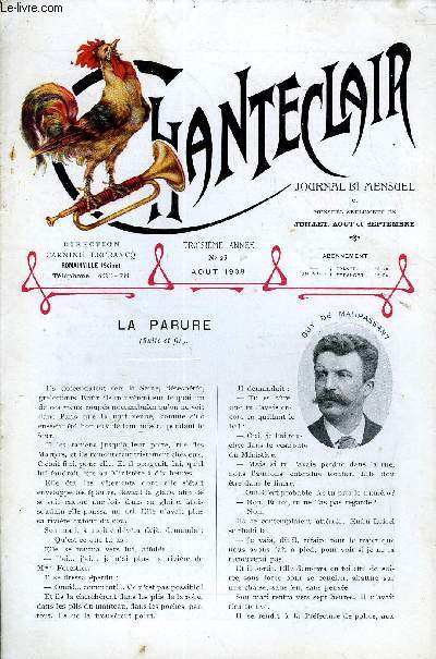 CHANTECLAIR N 23 - LA PARURE (SUITE ET FIN) PAR GUY DE MAUPASSANT, LE DOCTEUR LUCAS-CHAMPIONNIERE