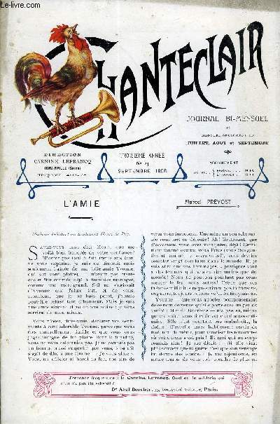 CHANTECLAIR N 24 - L'AMIE PAR MARCEL PREVOST, LE DOCTEUR LANDRIEUX