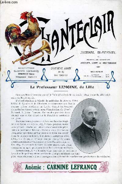 CHANTECLAIR N 39 - LE PROFESSEUR LEMOINE, DE LILLE