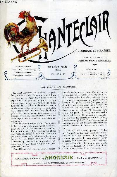 CHANTECLAIR N 60 - LA MORT DU DAUPHIN PAR ALPHONSE DAUDET, LE PROFESSEUR QUENU