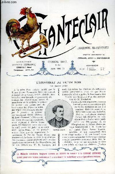 CHANTECLAIR N 62 - L'ASSASSINAT DE VICTOR NOIR (10 JANVIER 1870), LE PROFESSEUR FELIX DE LAPERSONNE