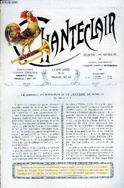 CHANTECLAIR N 75 - LE MARIAGE DE NAPOLEON III ET D'EUGENIE DE MONTIJO, LE DOCTEUR JULES HERICOURT