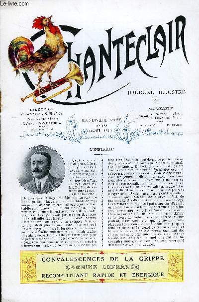 CHANTECLAIR N 185 - L'INFIDELE PAR MARCEL PREVOST, JEANNE D'ARC PAR MAURICE BARRES, A UNE FEMME PAR LOUIS BOUILHET, CORVISART, SAINT-FRONT DE PERIGUEUX PAR C. PRIEUR