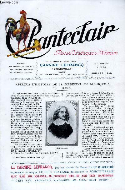 CHANTECLAIR N 258 - APERCUS D'HISTOIRE DE LA MEDECINE EN BELGIQUE - II. GAND PAR LE DR A. DE METS