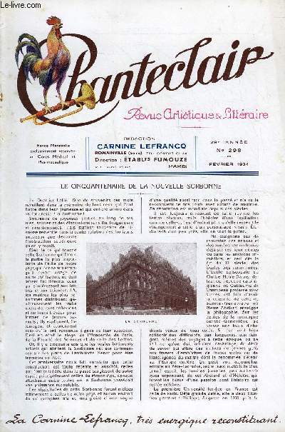 CHANTECLAIR N 298 - LE CINQUANTENAIRE DE LA NOUVELLE SORBONNE PAR CHANTECLAIR