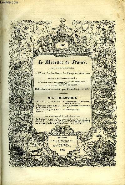 MERCURE DE FRANCE N°3 - Sainte-Beuve par Félix Davin, Les hommes de Lettres e... - Afbeelding 1 van 1