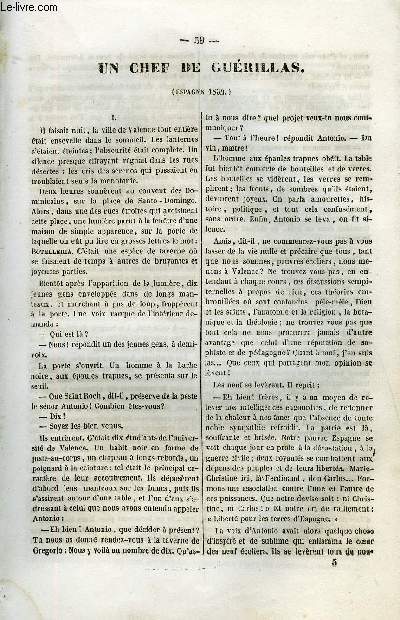 EXTRAIT DE L'ECHO DES FEUILLETONS - RECUEIL DE NOUVELLES, CONTES, ANECDOTES, EPISODES, ETC - Premire anne. Un chef de Gurillas (Espagne 1834) par Alexandre Jarry, Frdrick Straaps par Emile Marco de Saint-Hilaire