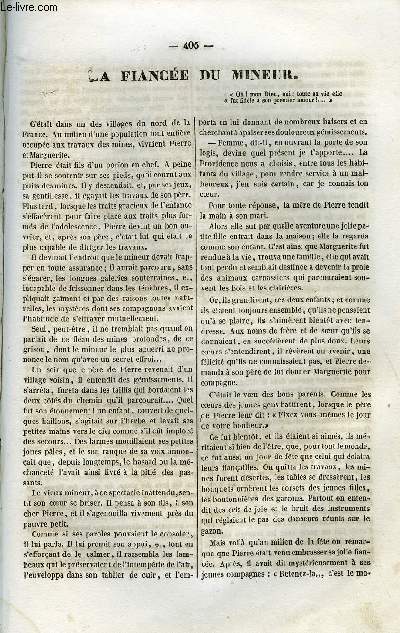 EXTRAIT DE L'ECHO DES FEUILLETONS - RECUEIL DE NOUVELLES, CONTES, ANECDOTES, EPISODES, ETC - Premire anne. La fiance du mineur par un moniteur parisien