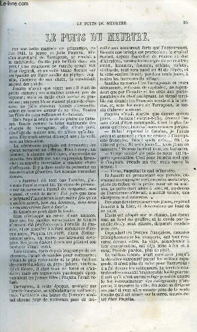 EXTRAIT DE L'ECHO DES FEUILLETONS - RECUEIL DE NOUVELLES, CONTES, ANECDOTES, EPISODES, ETC - Septime anne. Les puits du meurtre par le Vicomte d'Arlincourt