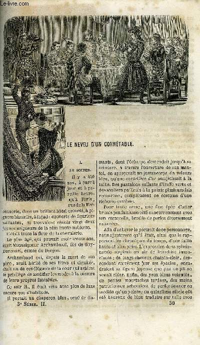 EXTRAIT DE L'ECHO DES FEUILLETONS - RECUEIL DE NOUVELLES, CONTES, ANECDOTES, EPISODES, ETC - Huitime anne. Le neveu d'un conntable par Gustave Chadeuil, Sur un bouquet trouv en sortant d'un bal par E. B.