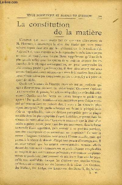 REVUE SCIENTIFIQUE ET MORALE DU SPIRITISME 7e ANNEE N12 - La constitution de la matire.. Gabriel Delanne..Le christianisme . Gnral H. Fix.Carnet des Blackwell.. Dora Blackwell..Mmoire sur les apparitions