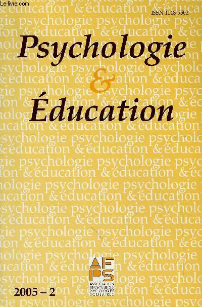 PSYCHOLOGIE & EDUCATION N2 - Emmanuel Rocchesani : Soins et pdagogie : quelques conjugaisons possibles de l'intgration scolaire. Modification de la reprsentation mentale de la loi symbolique chez des adolescents scolariss participants a des groupes