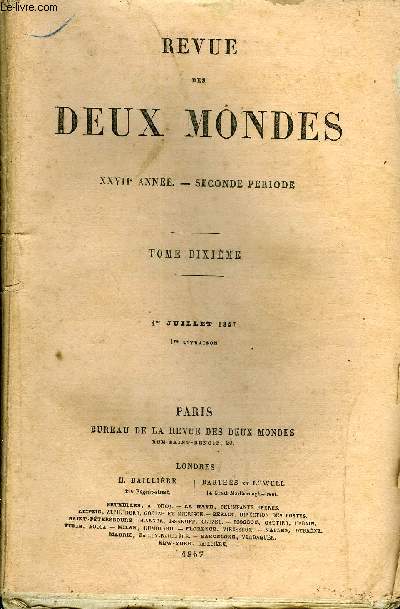 REVUE DES DEUX MONDES XXVIIe ANNEE N1 - I. - GRETCHEN, RCIT DE LA HAUTE MER, par M. Thodore PavieII. - LOUIS XIV ET SES HISTORIENS. - III. - L'COLE ADMINISTRATIVE DE LOUIS XIV D'APRS LES PAPIERS D'TAT RCEMMENT PUBLIS, par M. Louis de Carn.