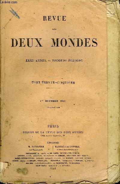 REVUE DES DEUX MONDES XXXIe ANNEE N3 - I. - L'HISTOIRE DE LA CAMPAGNE DE 1815 D'APRS DE NOUVEAX DOCU-MENS. - IV. - L'ABDICATION, par M. Edgar Quinet.II.- ROYER-COLLARD ORATEUR ET POLITIQUE, A propos du nouvel ouvragede m. de barante