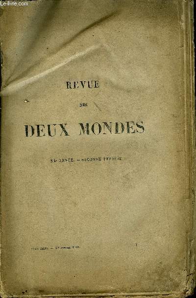 REVUE DES DEUX MONDES XLe ANNEE N1 - L'arme Prussienne en 1870 par F. de Rougemont, Jean Chrysostome et l'impratrice Eudoxie par Amde Thierry, le mari de Delphine - seconde partie par Amde Achard, Histoire du diable par Albert Rville, La route