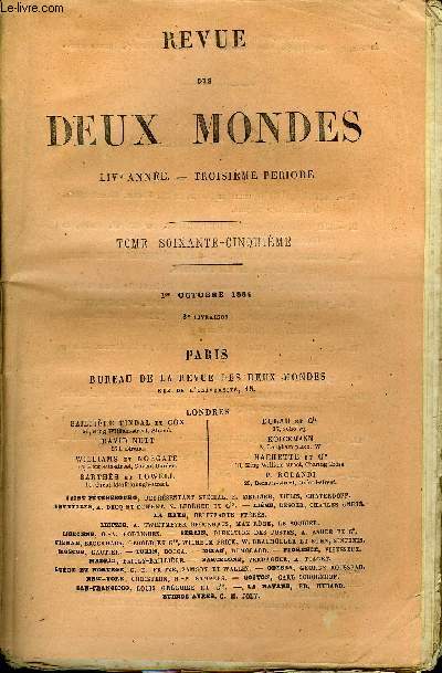 REVUE DES DEUX MONDES LIVe ANNEE N3 - I. - OLIVIER MAUGANT, deuxime partie, par M. Victor Cherbuliez,de l'Acadmie franaise.II. - LES DERNIRES ANNES D'UN RVEUR, par M. E. Caro, del'Acadmie franaise.III. - MARGUERITE DE VALOIS.