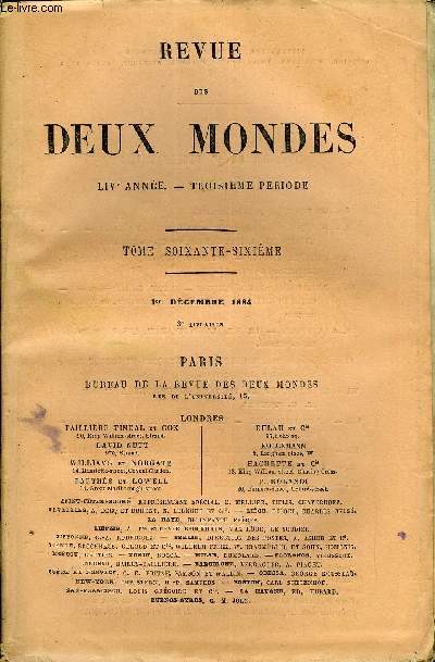 REVUE DES DEUX MONDES LIVe ANNEE N3 - I.- UN VIEUX, par M. Pierre Loti.II.- SOUVENIRS DIPLOMATIQUES. - LA FRANCE ET L'ITALIE. - II. -L'ITALIE PENDANT LA GUERRE, par M. G. Rothan.III.- DANS LA STEPPE. - NOTES DE VOYAGE