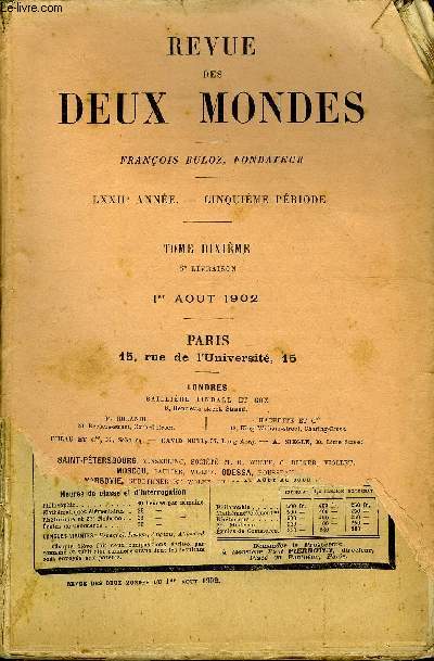 REVUE DES DEUX MONDES LXXIIe ANNEE N3 - I.- LA PAIX D'AMIENS. - I. COMMENT FURENT SIGNS LESPRLIMINAIRES DE LA PAIX, par M. Albert Sorel, de l'Acadmie franaise.II.- LES DEUX VIES, premire partie, par MM. Paul et VictorMargueritte.