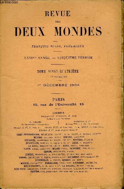 REVUE DES DEUX MONDES LXXIVe ANNEE N3 - I. - LE RETOUR DU ROI EN 1815, par M. Henry Houssaye de l'Acadmie franaise.IL - LA GENSE DE TRISTAN. - RICHARD WAGNER ET MATHILDE WESENDONK, D'APRS LEUR CORRESPONDANCE, par H. Edouard Schur.