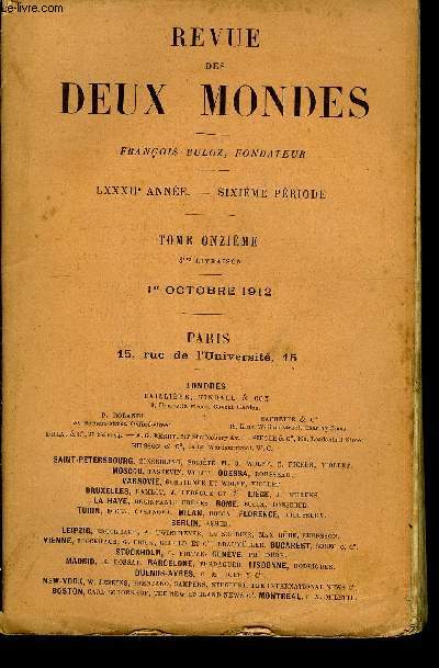 REVUE DES DEUX MONDES LXXXIIe ANNEE N3 - I.- LES SABLES MOUVANS, premire partie, par Colette Yver.II. - L'AMRIQUE DU NORD ET LA FRANCE : II, par M. GabrielHanotaux, de l'Acadmie franaise.III.- AUTOUR DE LA RVOLUTION DE 1830.