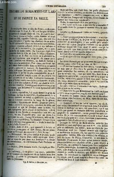 L'ECHO LITTERAIRE - LECTURE DES FAMILLES PREMIERE ANNEE - Histoire de Mohammed Le Laid et de Fatmeh La Belle par Alfred Michiels