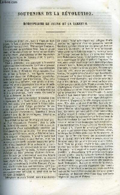L'ECHO LITTERAIRE - LECTURE DES FAMILLES DEUXIEME ANNEE - Souvenirs de la Rvolution - Robespierre le jeune et la terreur par Charles Nodier