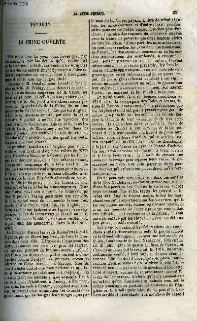 L'ECHO LITTERAIRE - LECTURE DES FAMILLES DEUXIEME ANNEE - La chine ouverte par Xavier Marmier, Olivier par Jules Sandeau, La bataille de la vie par Jules Janin, Le djeuner de Molire par Paul de Musset, Un sacrifice d'artiste par A. Duplessis