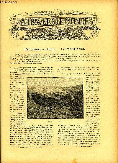 A TRAVERS LE MONDE N 12 - Excursion a l'Etna - Le Mongibello par E. Gounot, A Madagascar - Le corps expditionnaire - L'etat major, LE docteur Holub en Afrique, Petites industries forestire, En nouvelle-Zlande - un nouveau club alpin