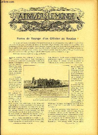 A TRAVERS LE MONDE N 22 - Notes de voyage d'un officier au Soudan, Nouveaux Hotes au Musum - Chameau et Moutons d'Asie, Saint-Moritz en Engadine, Condottiere d'Afrique - Le capitaine Lugard, Un explorateur du Pass - Francois Leguat