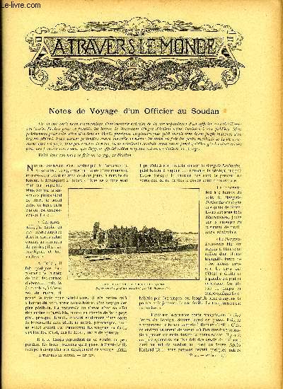 A TRAVERS LE MONDE N 22 - Notes de voyage d'un officier au Soudan, Nouveaux Hotes au Musum - Chameau et Moutons d'Asie, Saint-Moritz en Engadine, Condottiere d'Afrique - Le capitaine Lugard, Un explorateur du Pass - Francois Leguat