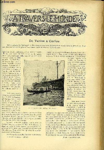 A TRAVERS LE MONDE N 43 - De Venise a Corfou, La traverse du Spitzberg par Sir W. Martin Conway, Une nouvelle ascension scientifique au Mont-Blanc, Dcouverte par Sven-Heddin d'une ville ancienne