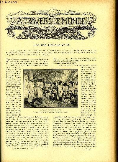 A TRAVERS LE MONDE N 11 - Les iles Sous-le-Vent, Le trait de l'Angleterre avec Mnlik, Vingt ans d'Expansion coloniale francais, La France et l'Angleterre dans la boucle du Niger