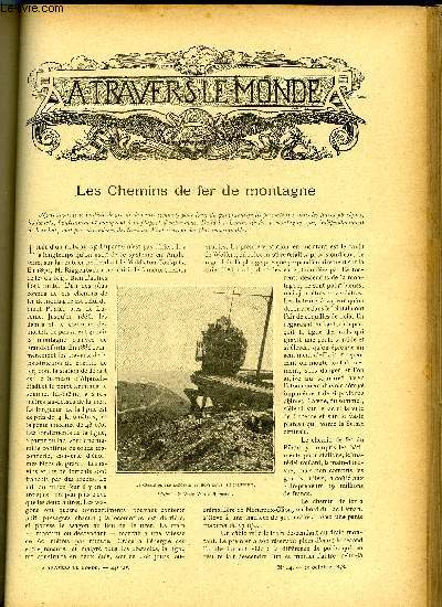 A TRAVERS LE MONDE N 44 - Les chemins de fer de montagne, L'automobilisme aux Colonies, La cession de la baie de Delagoa a l'Angleterre