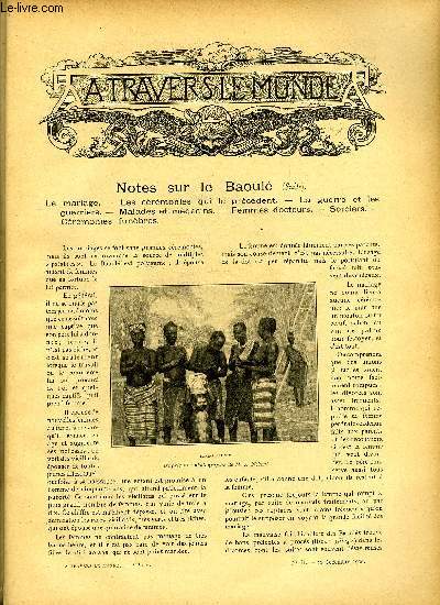 A TRAVERS LE MONDE N 51 - Notes sur le Baoul (suite), Plantes baromtriques, M. Diguet en Basse Californie, Un Birman curieusement tatou - Arabesques et pierres prcieuses, La civilisation dans l'Afghanistan