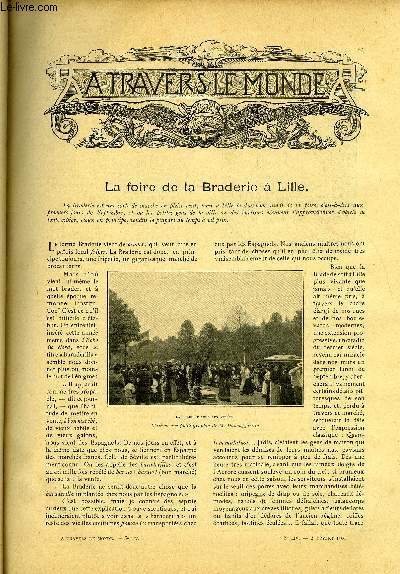 A TRAVERS LE MONDE N 5 - La foire de la Braderie a Lille, Notes sur le Baoul (Fin), Le Touat et le chemin de fer d'Igli, En Italie - Autour de Florence (suite)