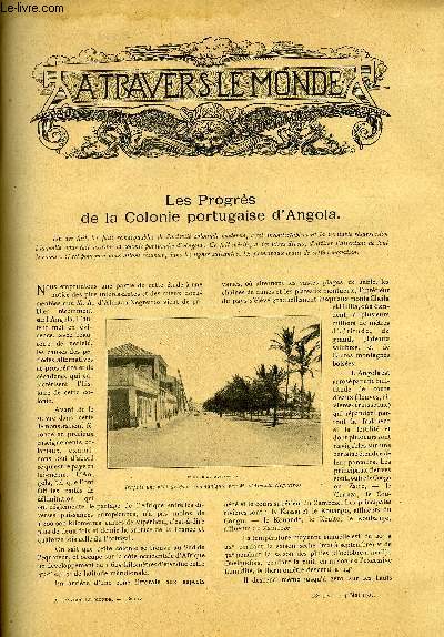 A TRAVERS LE MONDE N 18 - Les progrs de la colonie portugaise d'Angola, Un match en canot a travers l'Atlantique - Deux jeunes Amricaines en ligne, L'clipse de Soleil du 17 mai 1901,L'invasion de rats a la Jamaique et leur extermination