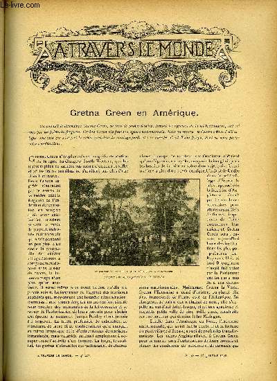 A TRAVERS LE MONDE N 4 - Gretna Green en Amrique, L'activit du port de Gnes de 1896  1900, Les fouilles de Pompi - La maison de Marcus Lucretius Fronto, L'amricanisation des iles Tahiti