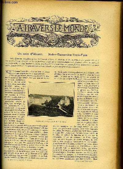 A TRAVERS LE MONDE N 12 - Un coin d'Alsace - Notre dame des trois pis, Nouvel appareil avertisseur en cas de brouillard, Expdition du capitaine russe Kozlov au Thiber, Ce que les possessions britanniques rapportent a la Mtropole