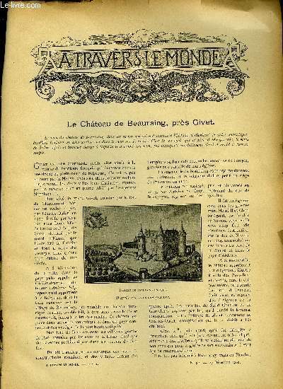 A TRAVERS LE MONDE N 52 - Le chateau de Beauraing prs Givet, La France et la Core, Le chemin de fer Transmandjourien, Etablissements francais de l'Ocanie (fin), A la recherche de la Discovery dans les mers antarctiques, Fouilles autrichiennes en Asie