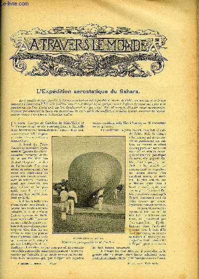 A TRAVERS LE MONDE N 12 - L'expdition arostatique du Sahara, Croquis californiens (suite), Inquitudes sur le sort du Baron Toll deumeur aux Rgions Arctiques, Les Doukhobortsi, Le tour du monde en 40 jours